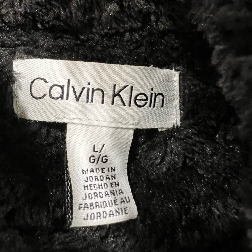 Calvin Klein Black Faux Fur‎ Vest with High Collar - Picture 8 of 8